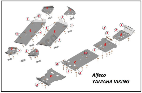 Комплект защиты для квадроцикла YAMAHA VIKING 2014
